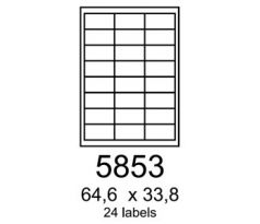 etikety RAYFILM 64,6x33,8 univerzálne biele R01005853A (100 list./A4) (R0100.5853A)