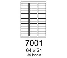 etikety RAYFILM 64x21 vysokolesklé biele laser R01197001A (100 list./A4) (R0119.7001A)