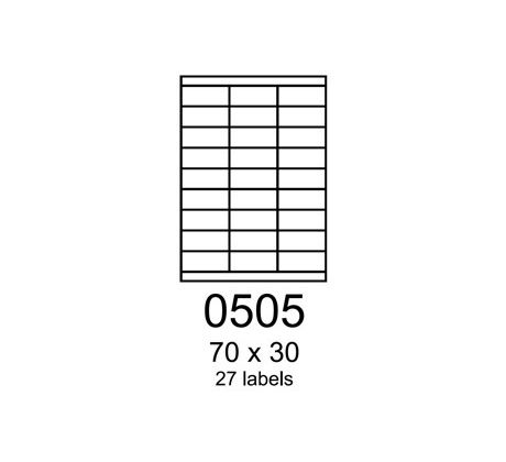 etikety RAYFILM 70x30 univerzálne biele R01000505A (100 list./A4) (R0100.0505A)