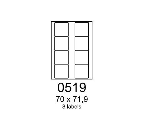 etikety RAYFILM 70x71,9 univerzálne zelené R01200519A (100 list./A4) (R0120.0519A)