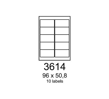 etikety RAYFILM 96x50,8 univerzálne biele R01003614A (100 list./A4) (R0100.3614A)