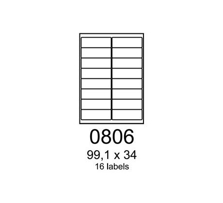 etikety RAYFILM 99,1x34 univerzálne biele R01000806A (100 list./A4) (R0100.0806A)
