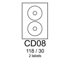 etikety RAYFILM CD08 118/30 univerzálne biele R0100CD08A (100 list./A4) (R0100.CD08A)