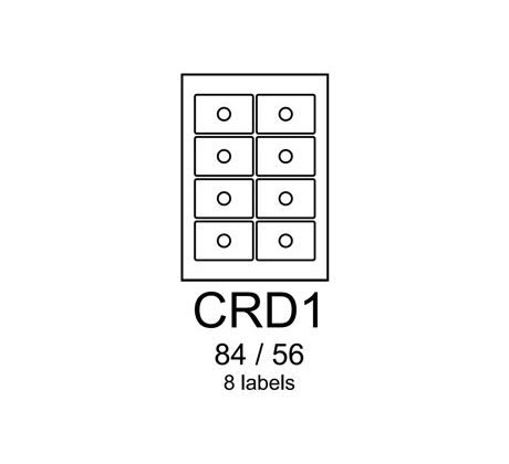 etikety RAYFILM CRD1 84/56 univerzálne biele R0100CRD1A (100 list./A4) (R0100.CRD1A)