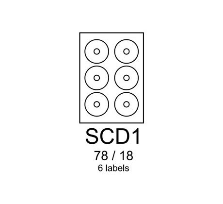etikety RAYFILM SCD1 78/18 univerzálne biele R0100SCD1A (100 list./A4) (R0100.SCD1A)