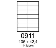 etikety RAYFILM 105x42,4 biele s odnímateľným lepidlom R01020911A (100 list./A4) (R0102.0911A)