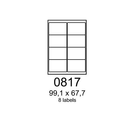 etikety RAYFILM 99,1x68 univerzálne biele R01000841A (100 list./A4) (R0100.0841A)