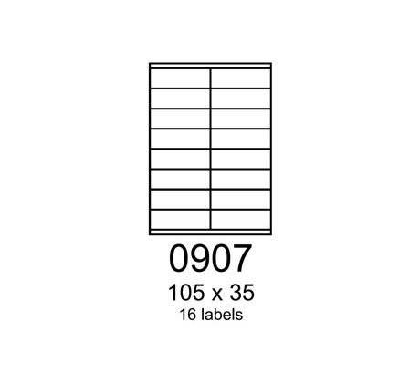 etikety RAYFILM 105x35 univerzálne biele R01000907C (20 list./A4) (R0100.0907C)