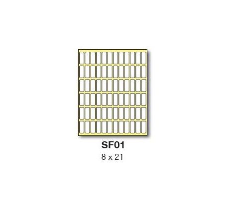 etikety RAYFILM 8x21 biele ručne popisovateľné R0009SF01V (25 bal.) (R0009.SF01V)