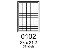 etikety RAYFILM 38x21,2 biele s odnímateľným lepidlom R01020102A (100 list./A4) (R0102.0102A)