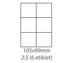 etikety Samolepiace 105x99 univerzálne biele (1000 listov A4/bal.) (ECO-105x99-1000)