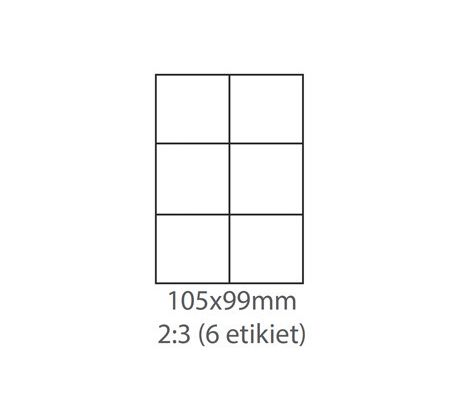 etikety Samolepiace 105x99 univerzálne biele (1000 listov A4/bal.) (ECO-105x99-1000)