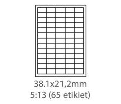 etikety Samolepiace 38,1x21,2 univerzálne biele (1000 listov A4/bal.) (03802100F)