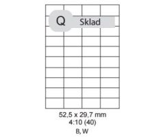 etikety Samolepiace 52,5x29,7 univerzálne biele (1000 listov A4/bal.) (ECO-05202900-1000)