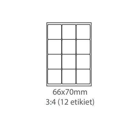 etikety Samolepiace 66x70 univerzálne biele (1000 listov A4/bal.) (ECO-06607000F)