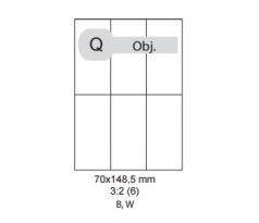 etikety Samolepiace 70x148,5 univerzálne biele (1000 listov A4/bal.) (ECO-70x148,5 F)