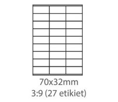 etikety Samolepiace 70x32 univerzálne biele (1000 listov A4/bal.) (ECO-07003200F)