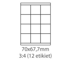 etikety Samolepiace 70x67,7 univerzálne biele (1000 listov A4/bal.) (ECO-07006700F)