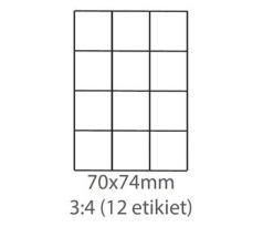 etikety Samolepiace 70x74 univerzálne biele (1000 listov A4/bal.) (ECO-07007400F)