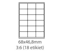 etikety Samolepiace 68x46,8 univerzálne biele (1000 listov A4/bal.) (06804700F)
