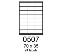 etikety RAYFILM 70x35 biele s odnímateľným lepidlom R01020507A (100 list./A4) (R0102.0507A)