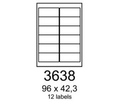 etikety RAYFILM 96x42,3 biele s odnímateľným lepidlom R01023638A (100 list./A4) (R0102.3638A)