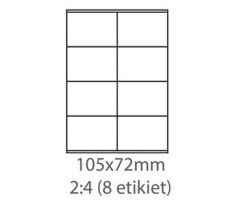 etikety Samolepiace 105x72 univerzálne biele (1000 listov A4/bal.) (ECO-10507200F)