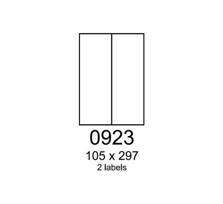 etikety RAYFILM 105x297 vysokolesklé biele laser R01190922A (100 list./A4) (R0119.0923A)