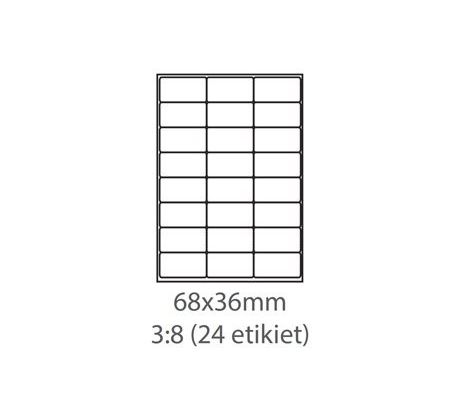 etikety Samolepiace 68x36 univerzálne biele 24ks/A4 (1000 listov A4/bal.) (ECO-06803600F)