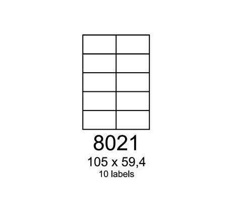 etikety RAYFILM 105x59,4 lesklé transparentné samolepiace inkjet R04668021B-LCUT (50 list./A4) (R0466.8021B-LCUT)