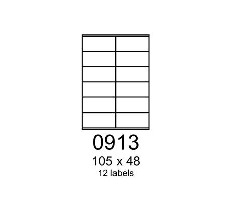 etikety RAYFILM 105x48 lesklé transparentné samolepiace laser R04000913A-LCUT (100 list./A4) (R0400.0913A-LCUT)