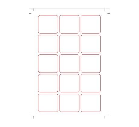 etikety RAYFILM 53x58 matné biele polyetylenové laser/inkjet R050353x58-LCUT (100 list./A4) (R0503.53x58A-LCUT)