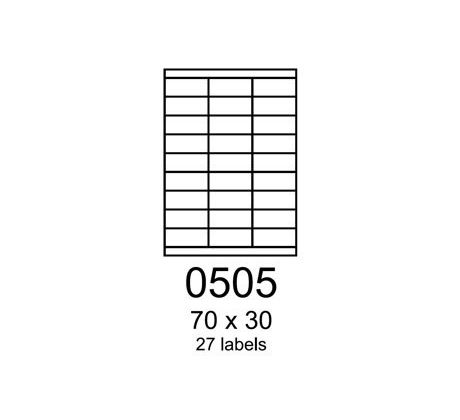 etikety RAYFILM 70x30 biele s odnímateľným lepidlom R01020505A (100 list./A4) (R0102.0505A)