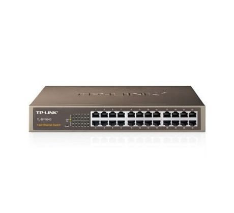 Switch TP-LINK TL-SF1024D 24-port 10/100M, 24x 10/100M RJ45 ports, 13-inch steel case (TL-SF1024D)