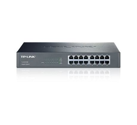 Mini Desktop Gigabit Switch TP-LINK TL-SG1016D 16-port 10/100/10000M, 16x 10/100/1000M RJ45 ports, kovový 13" (TL-SG1016D)