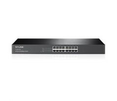 TP-LINK TL-SF1016 16-port 10/100M Switch, 16x 10/100M RJ45 ports, 1U 19-inch rack-mountable steel case (TL-SF1016)