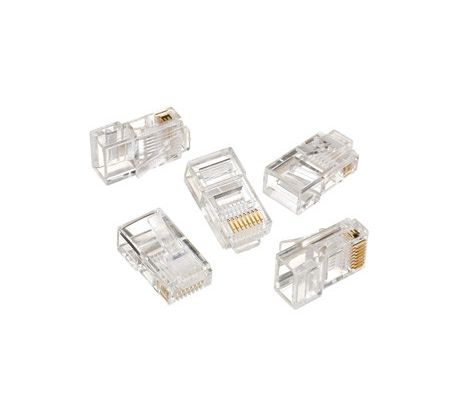 Modular plug 8P8C for solid LAN cable, UTP (LC-8P8C-001)