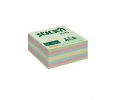 Samolepiaca kocka 76x76mm lesný mix pastelových farieb 400 lístkov