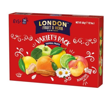 Kolekcia čajov LONDON Fruit & Herb čaje, Tropické ovocie 60 g