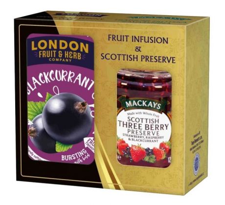 Darčeková sada LONDON Fruit & Herb a Mackays Čierna ríbezľa 340 g