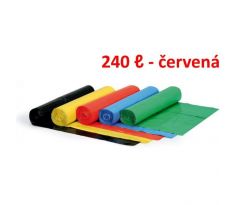 Vrece 240 ℓ 80 mic. 100 x 125 cm, HDPE červené (1ks)