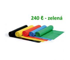 Vrece 240 ℓ 80 mic. 100 x 125 cm, HDPE zelené (1ks)