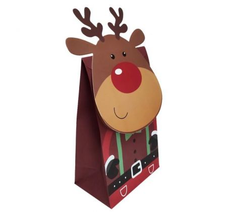 Vianočná papierová darčeková krabička na sladkosti 270x130mm Sob 2 ks