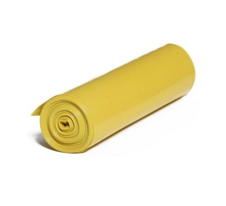 Vrecia na odpad 60 ℓ, 30 mic., 60 x 70 cm, LDPE žlté (25 ks)