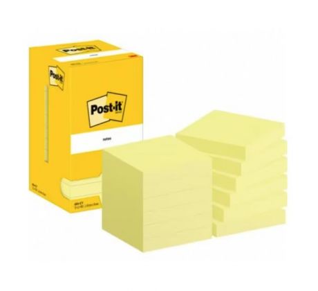 Bloček Post-it 76x76 žltý 12x100 lístkov