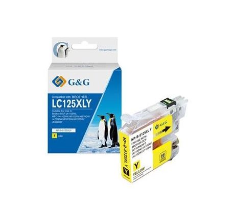 alt. kazeta G&G pre BROTHER LC125XLY DCP-J4110DW / MFC-J4410DW / MFC-J4510DW / MFC-J4610DW / MFC-J4710DW / MFC-J6520DW (Y) (NP-B-0125XLY)