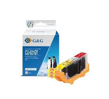 alt. kazeta G&G pre CANON CLI-521GY  MP 980 (9,4ml/Grey) (NP-C-0521GY)