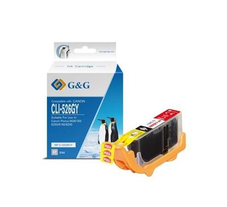 alt. kazeta G&G pre CANON CLI-526GY Pixma MG6150, MG8150 (8,4ml/Grey) (NP-C-0526GY)