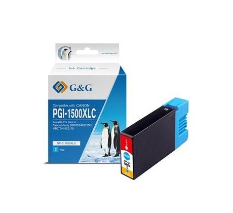 alt. kazeta G&G pre CANON PGI-1500XLC Maxify MB2050/MB2350 (11.5ml/C) (NP-C-1500XLC/C)