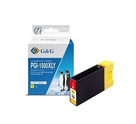 alt. kazeta G&G pre CANON PGI-1500XLY Maxify MB2050/MB2350 (11.5ml/Y) (NP-C-1500XLY/C)